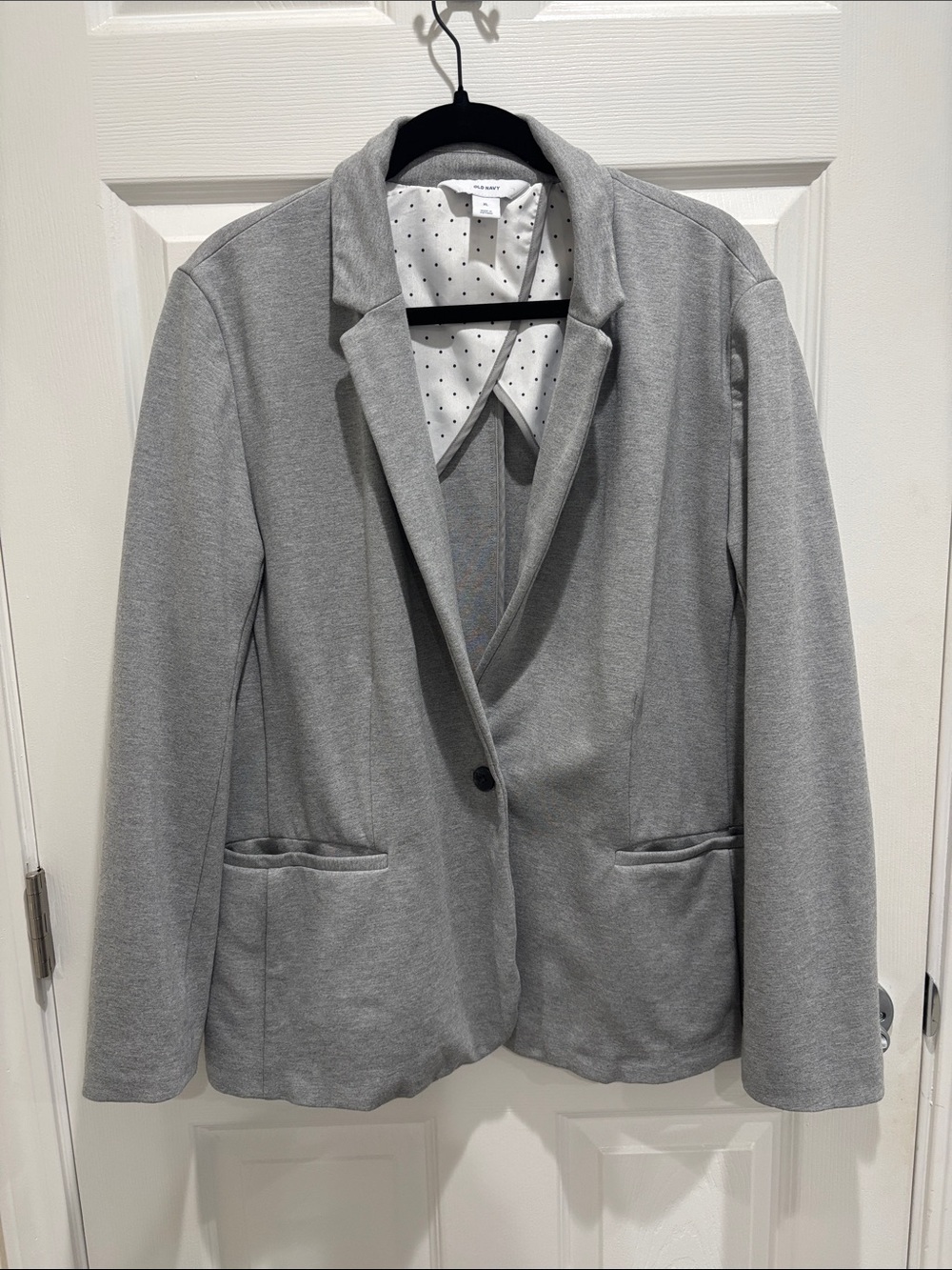 Old Navy Gray Ponte Blazer XL Stretchy Professional